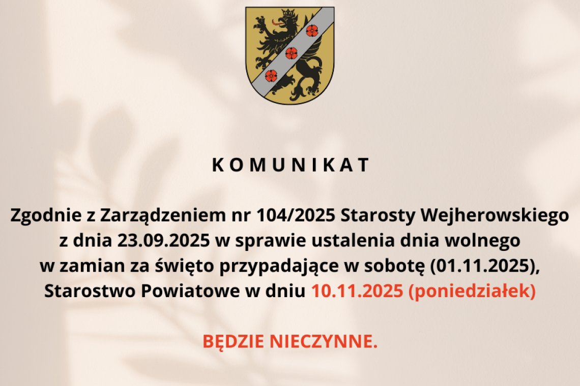 Ważna informacja