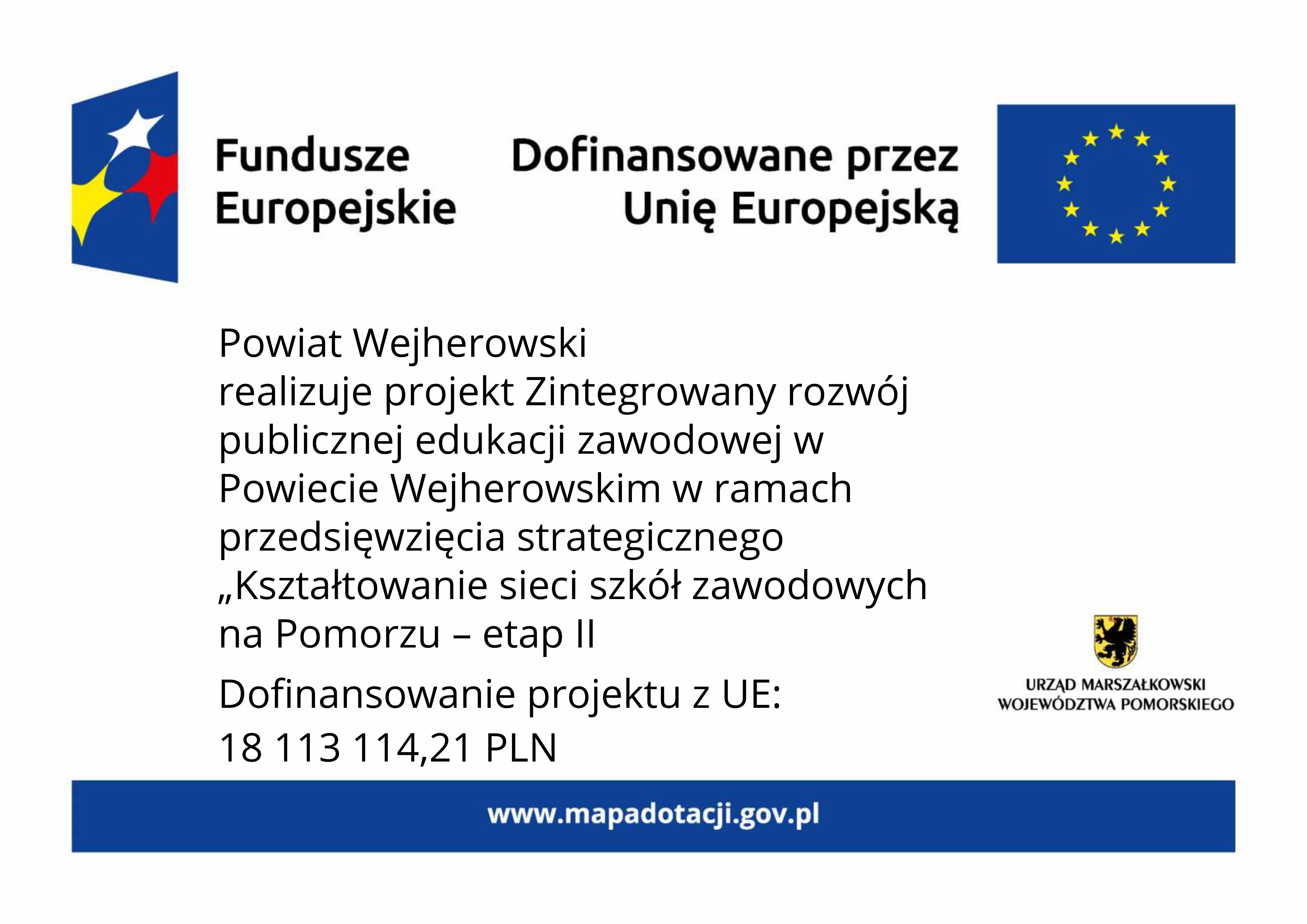 Rusza projekt Powiatu Wejherowskiego w ramach przedsięwzięcia strategicznego „Kształtowanie sieci szkół zawodowych na Pomorzu – etap II”